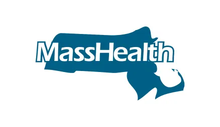 The image displays a logo with text that reads MASSHEALTH and features a map of Massachusetts, indicating an association with healthcare services within the state.